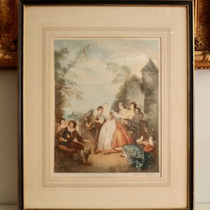 W J ALLINGHAM, Coloured Stipple Engraving, Pencil Signed, Ltd Edition