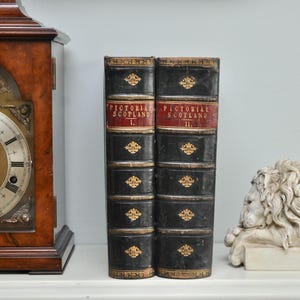 The Pictorial History of Scotland in Two Vols, James Taylor, c1859 Half Leather
