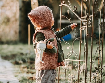 Weste Wiesenblume Strickanleitung Kinder