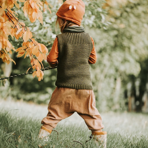 Waldling Weste Strickanleitung Kinder