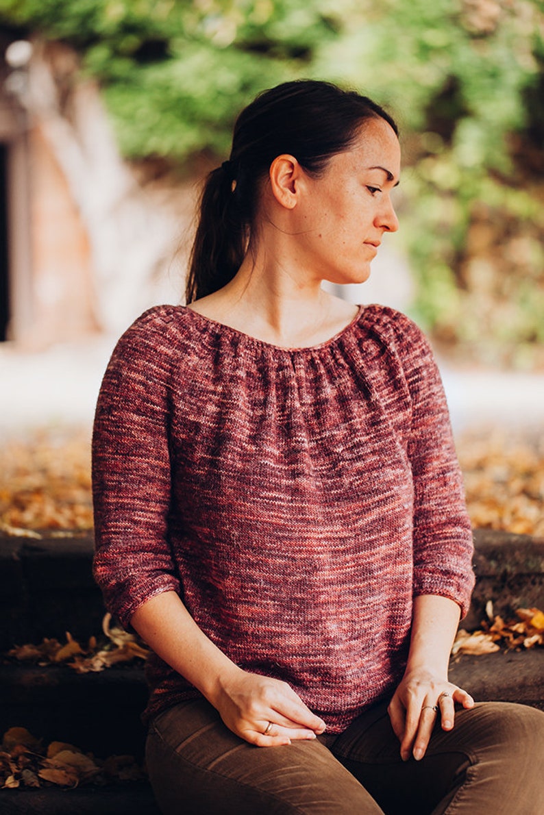 Ladies' bell blouse PDF German knitting pattern image 6