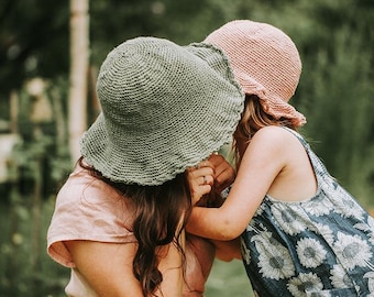 Patrón de ganchillo Summerhat Flora INGLÉS Sombrero Niños y mujeres