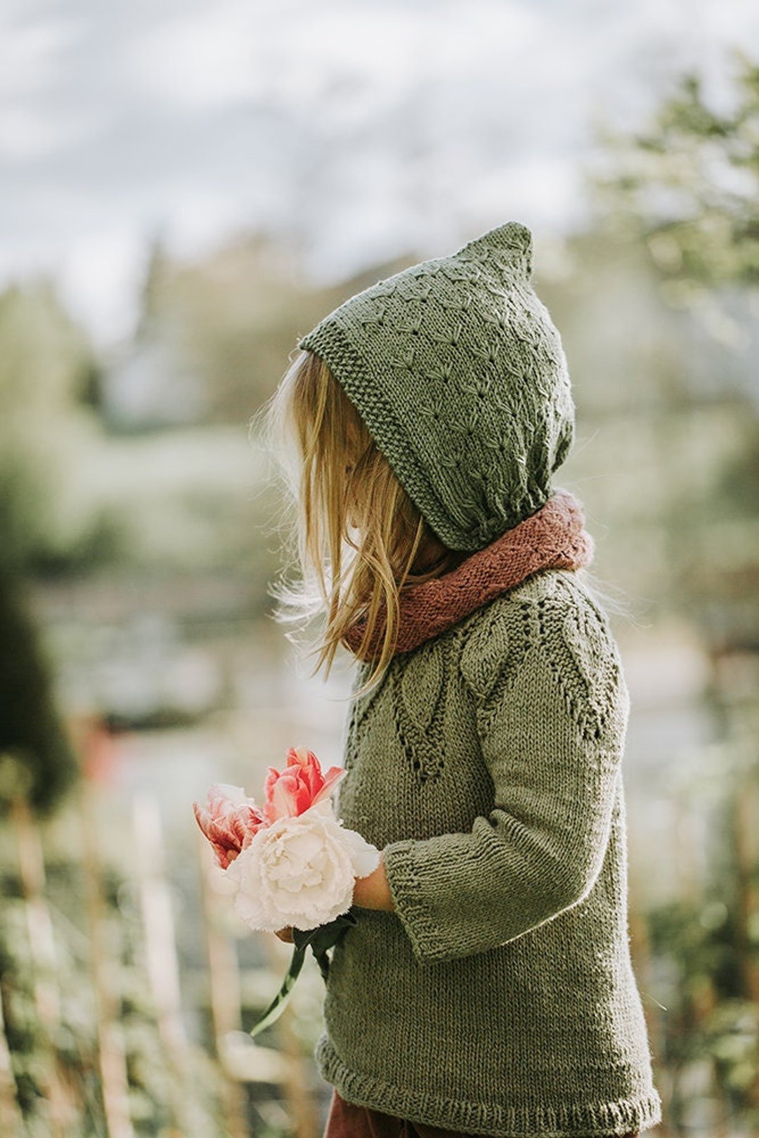 Hat Spring Meadow Flower Bonnet Knitting Pattern PDF ENGLISH - Etsy