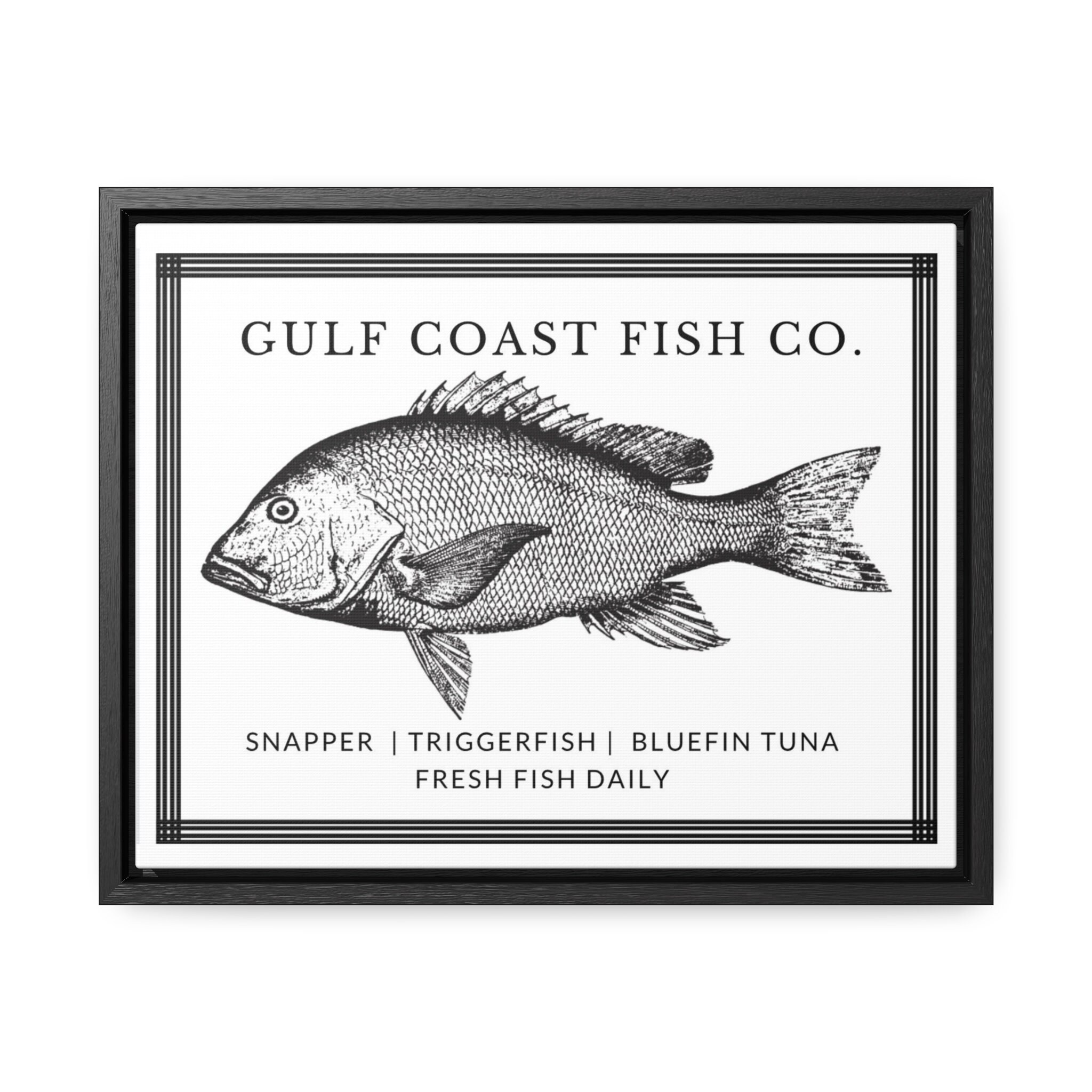 Gallery Canvas Wraps, Horizontal Frame Fish Decor Beach House Decor