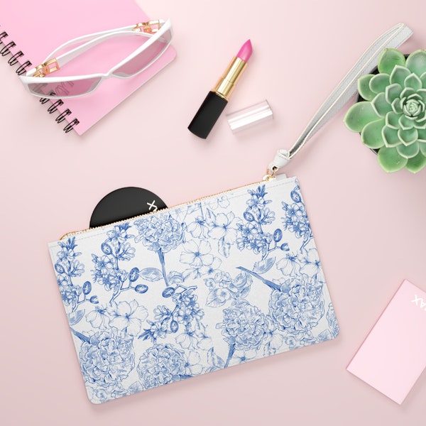 Clutch Bag | Grandmillenial Blue Grand Millenial Blue | Blue and White Floral | Classic | Southern Decor| Blue and White Floral | Classic  |