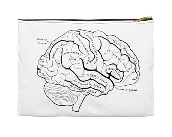 Accessory Pouch | Neuro gifts | neurosurgery | Brain | Neurology | Graduation Gifts |Neuro nurse | brain anatomy | brain | sketch