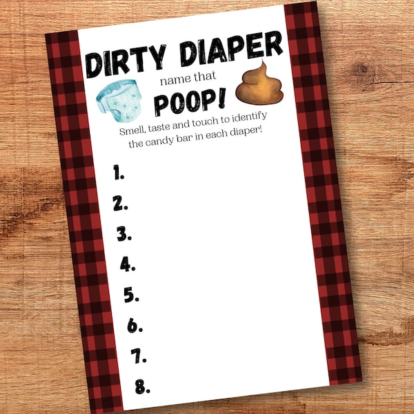 Diaper Poop Game Etsy