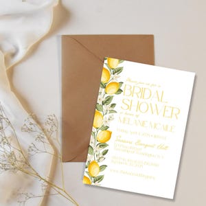 Main Squeeze Bridal Shower Invitation, Lemon Theme Bridal Shower, Template