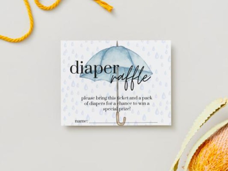 Umbrella Raffle Baby Shower Umbrella - Baby Shower Invite Bundle - Etsy