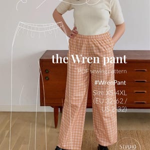 Patron de couture PDF pour pantalon Wren | Pantalon d'intérieur confortable et élastique taille haute | Taille XS-4XL | Adapté aux débutants