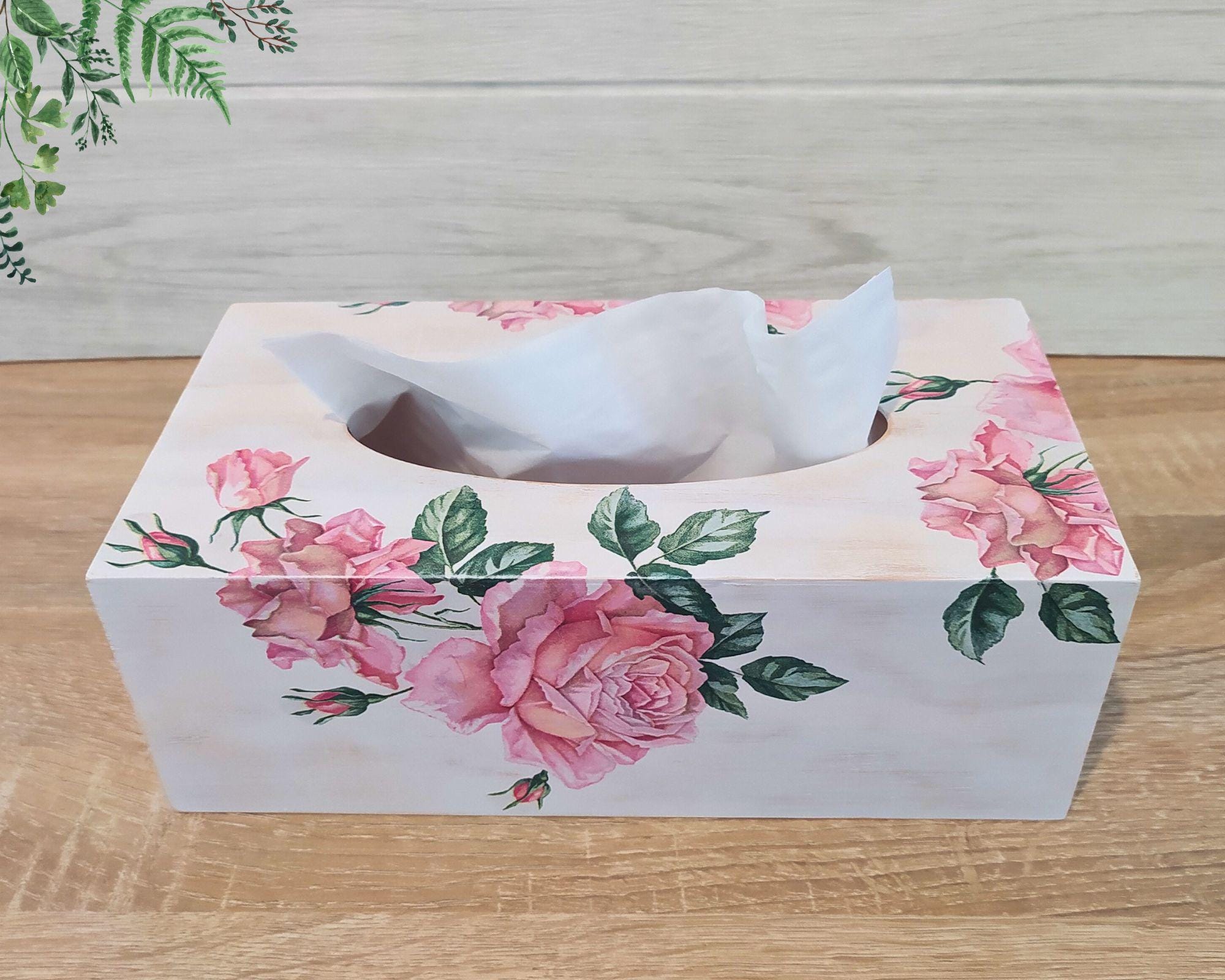 Wooden Tissue Box - Hand-decorated and Varnished - Etsy