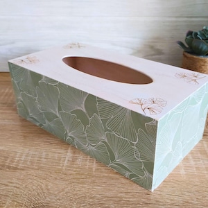 Hand-decorated wooden tissue box (made in France) | Storage | Useful decoration | For yourself or as a gift for any occasion