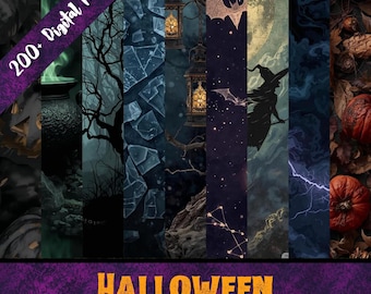 Gotisch Halloween digitaal papier | 200+ donkere texturen (digitale download)