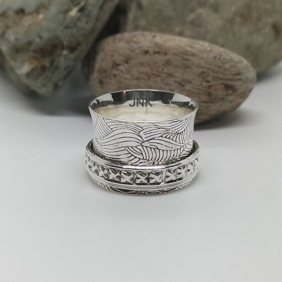 Anello Uomo N Argento Masscco 925 E Rame Martellato - Etsy Tala - Foto 8