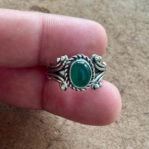 Green Onyx 925 Sterling Silver Ring: Handmade Gemstone Jewelry