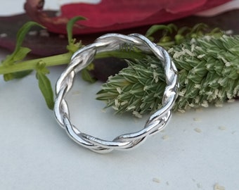 Impressive Ring, 925 sterling Silver, Magnificent Rope Present,Creative Ring, Present for Her, Simple Band - Gorgeous Present For mother