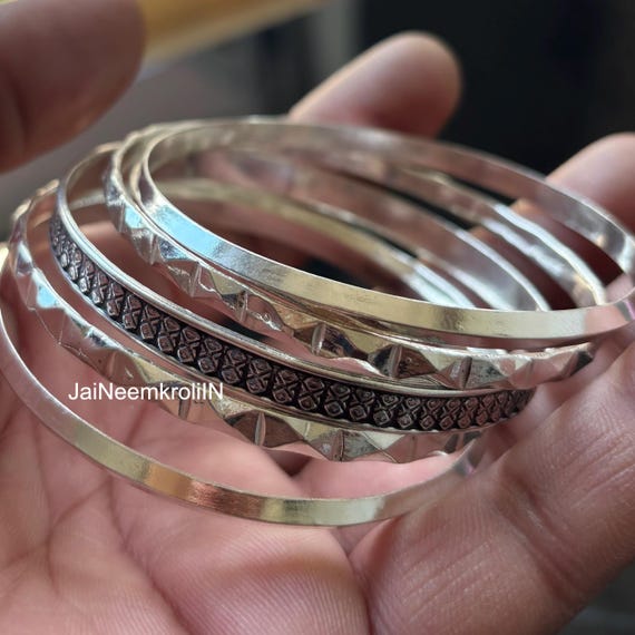 Set of 5 Hand Crafted Bangles, Handcrafted New Bangle, Unisex