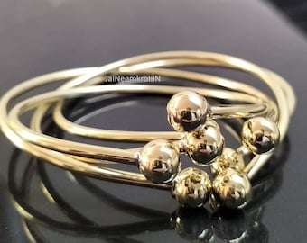 Thick West Indian Bangles, Set Of 5 Bangles, Brass Bangles, Bangles, West Indian Brass  Bangles, Brass  Boho bangles for women