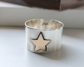 925 Sterling silver Band Ring/ handmade ring/ designer star ring/ statement ring/ Fidget Ring/ Birthday gift/ unique gift/ mother gift