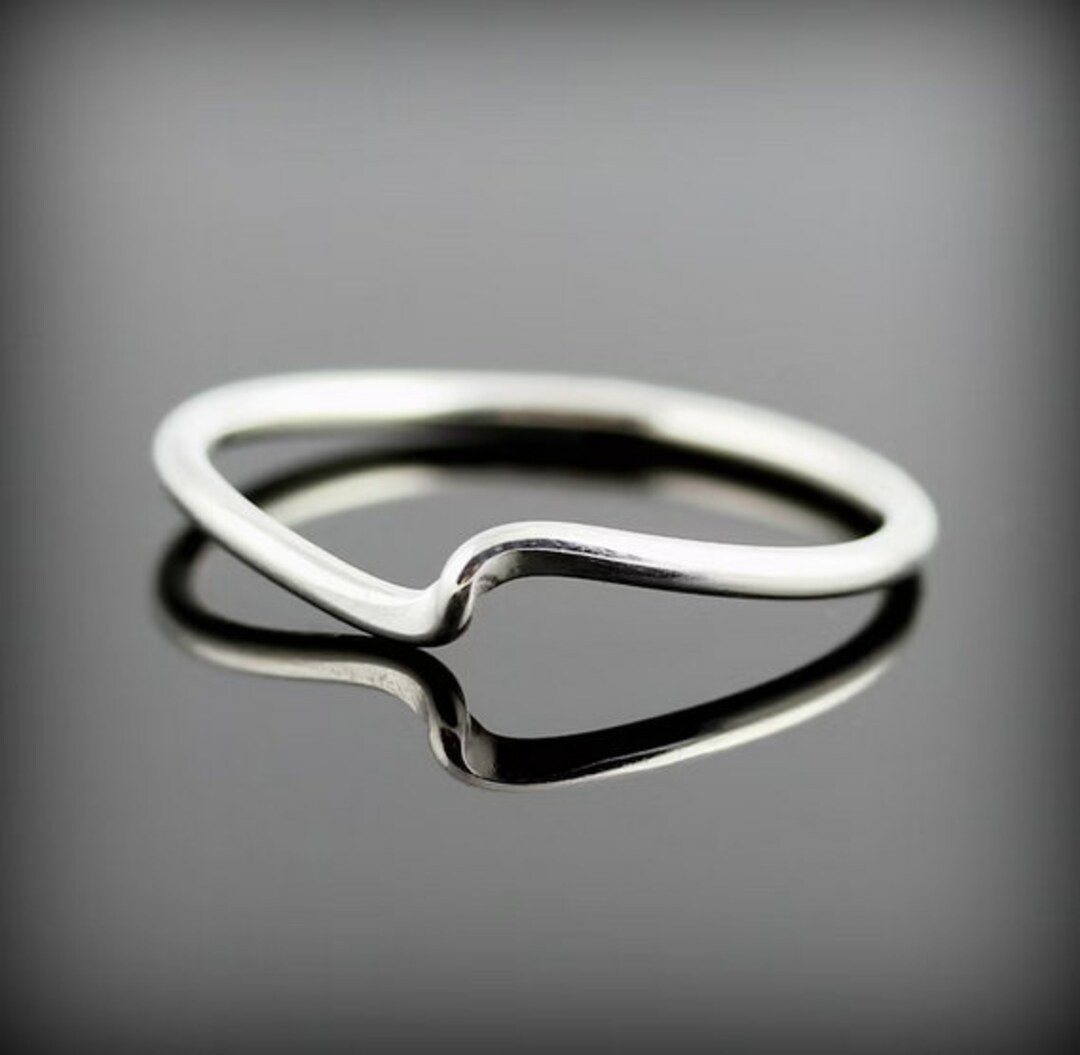 925 Sterling Silver Wave Ring designer Ring in Silver - Etsy