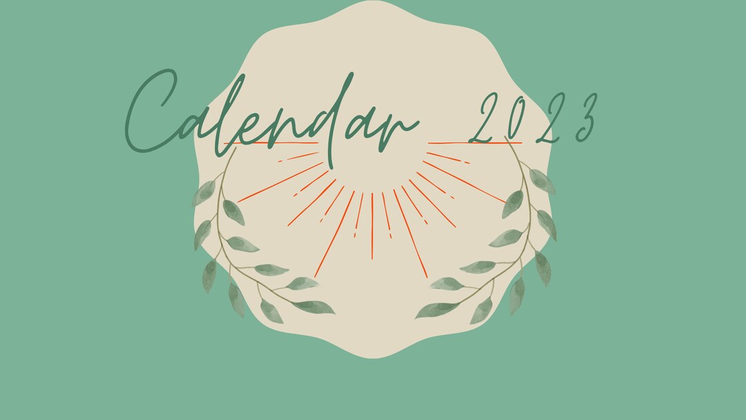 2023 Digital Calendar PDF/ JPG File. Simple 2023 Calendar Etsy
