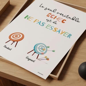 Stampa da parete con citazione Regalo per logopedista, poster motivazionale, decorazione da parete per ufficio psicologo terapista occupazionale in francese