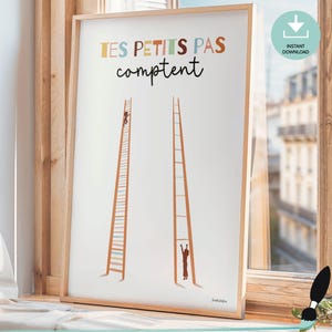 Pôster de citação motivacional de fonoaudiólogo - presente para terapeuta ocupacional, arte de parede de psicólogo, decoração de escritório de terapia em francês