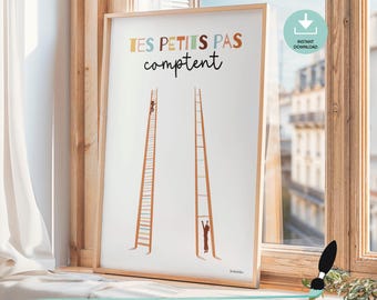 Speech therapist motivational quote poster - Occupational therapist gift, Psychologist wall art, Therapy office decor in French