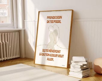 Podiatrist Quote Poster, French Wall Art, Podiatrist Office Decorative Poster - Podiatrist Gift, Wall Decor Gift