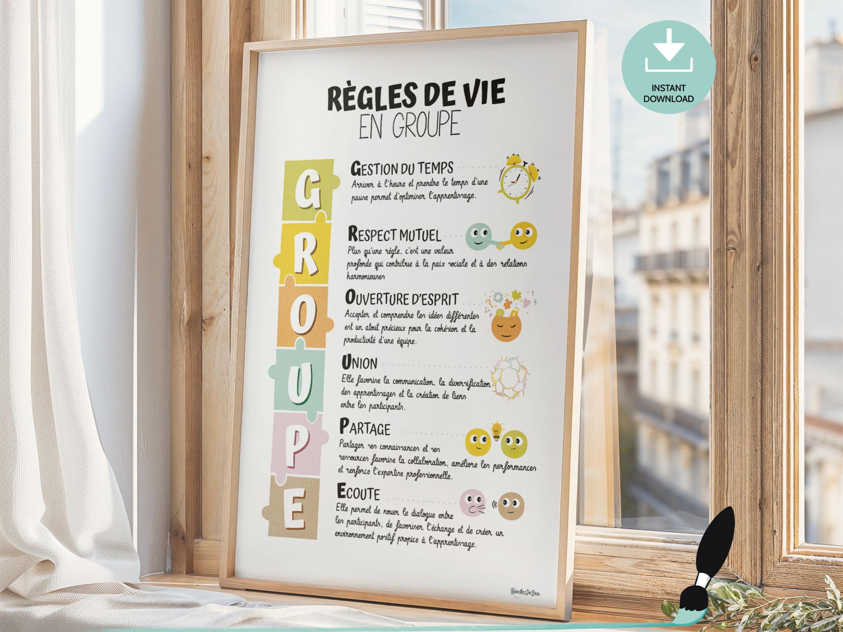 Affiche Inspirante Travail D'Équipe - Décoration Murale 30x45 Cm - Cadeau Motivant - 10
