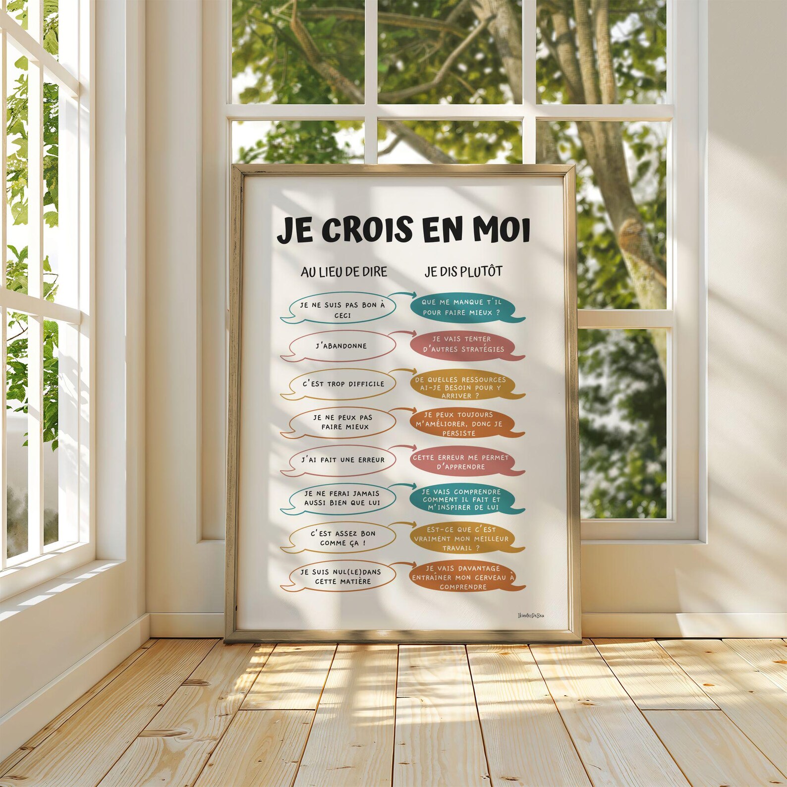Jeu de 17 cartes d'affirmation - Pour nous guider dans notre vision au Jeu de 17 cartes d'affirmation - Pour nous guider dans notre vision au