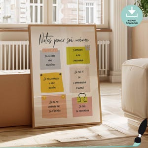 Affiche affirmation positive français à imprimer - Décor santé mentale - Déco bureau thérapeute, Sophrologue, Psychologue - Cadeau soin soi