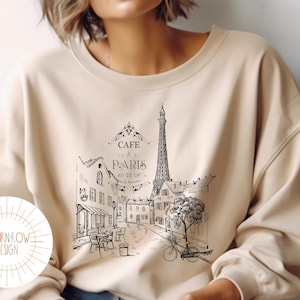 Paris Sweatshirt, Paris Crewneck, Paris France Sweatshirt, Eiffel Tower Sweatshirt, Paris Souvenir, Paris Travel Sweatshirt Paris Lover Gift