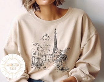 Paris Sweatshirt, Paris Crewneck, Paris France Sweatshirt, Eiffel Tower Sweatshirt, Paris Souvenir, Paris Travel Sweatshirt Paris Lover Gift