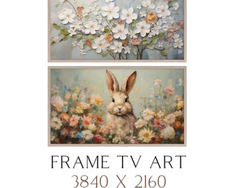 Easter Samsung Frame TV Art, Easter Frame TV Art, Easter TV Screensaver, Spring Frame Tv Art, Spring Floral Tv Art, Easter Bunny Tv Art