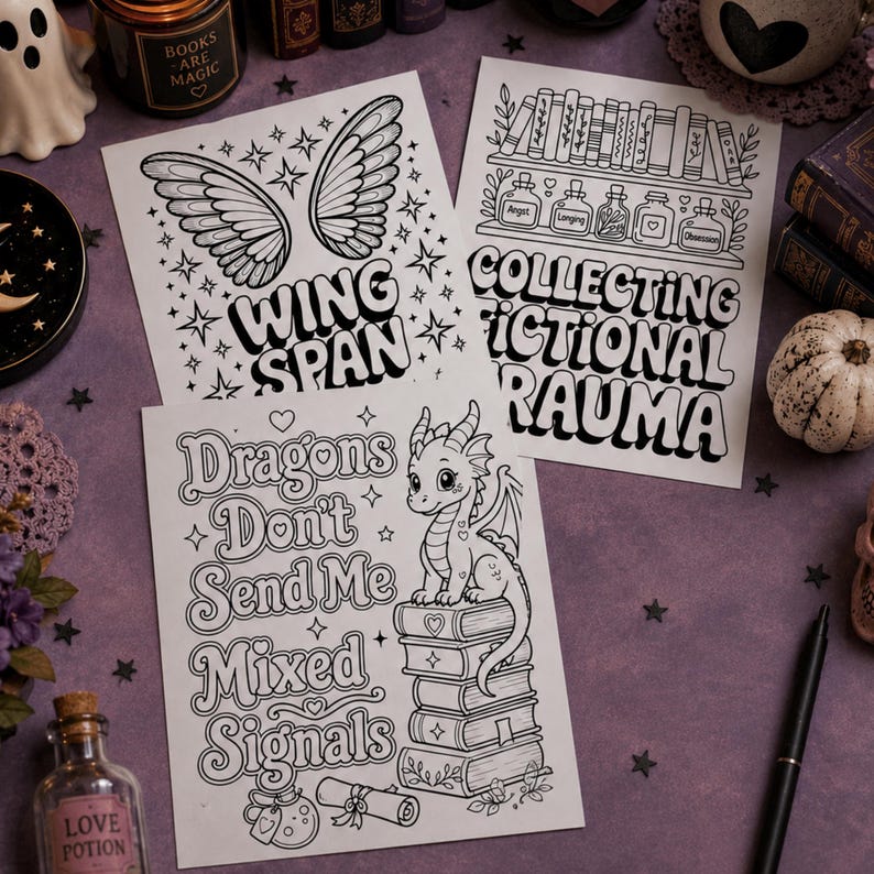 Dark Romance Coloring Pages