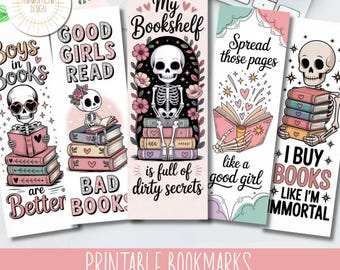 Printable Smut Bookmarks, Printable Dark Romance Bookmarks, Commercial Use Bookmark Files, Bookmark PNG Files