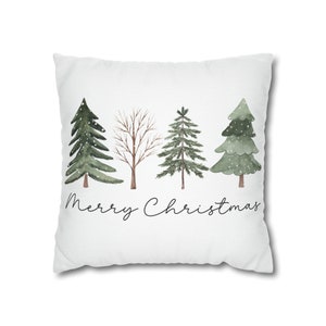 Christmas Pillow Cover, Christmas Pillows, Farmhouse Christmas Pillow Cover, Rustic Christmas Pillows, Christmas Home Decor, Christmas Trees image 7