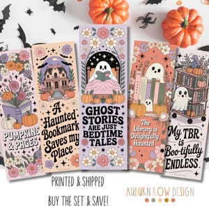 Halloween Bookmarks, Ghost Bookmarks, Bookish Halloween Bookmarks, Spooky Bookmarks, Bookish Gifts, Book Lover Gifts, Book Accessories