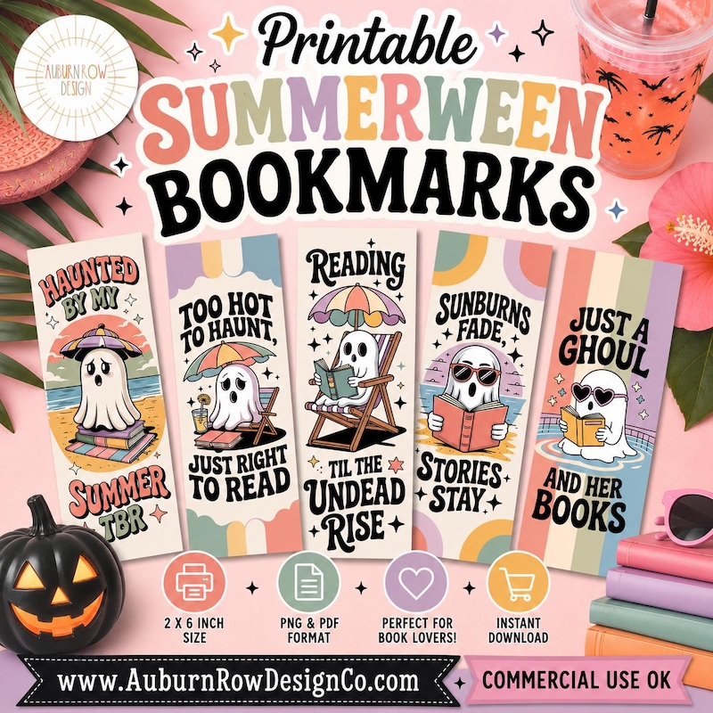 Cute Ghost Bookmarks - Etsy