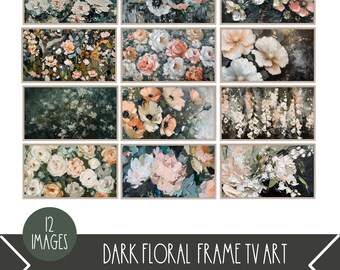 Frame TV Art Fall, Dark Floral Frame TV Art, Autumn Frame TV Art, Frame tv Art Vintage, Moody Frame Tv Art, Modern Floral Frame Tv Art