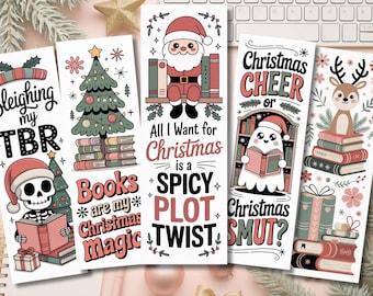 Christmas Bookmarks, Smut Christmas Bookmarks, Bookish Christmas Bookmarks, Dark Romance Christmas Bookmarks, Romance Christmas Bookmarks