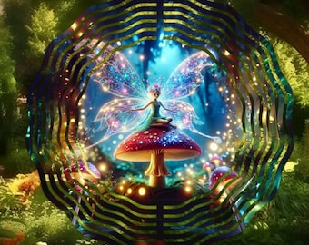 Fee Wind Spinner PNG, Fee Wind Spinner Sublimationsdatei, Fee Wind Spinner DTF, Fee Garten Wind Spinner, Feengarten PNG, Fee Png