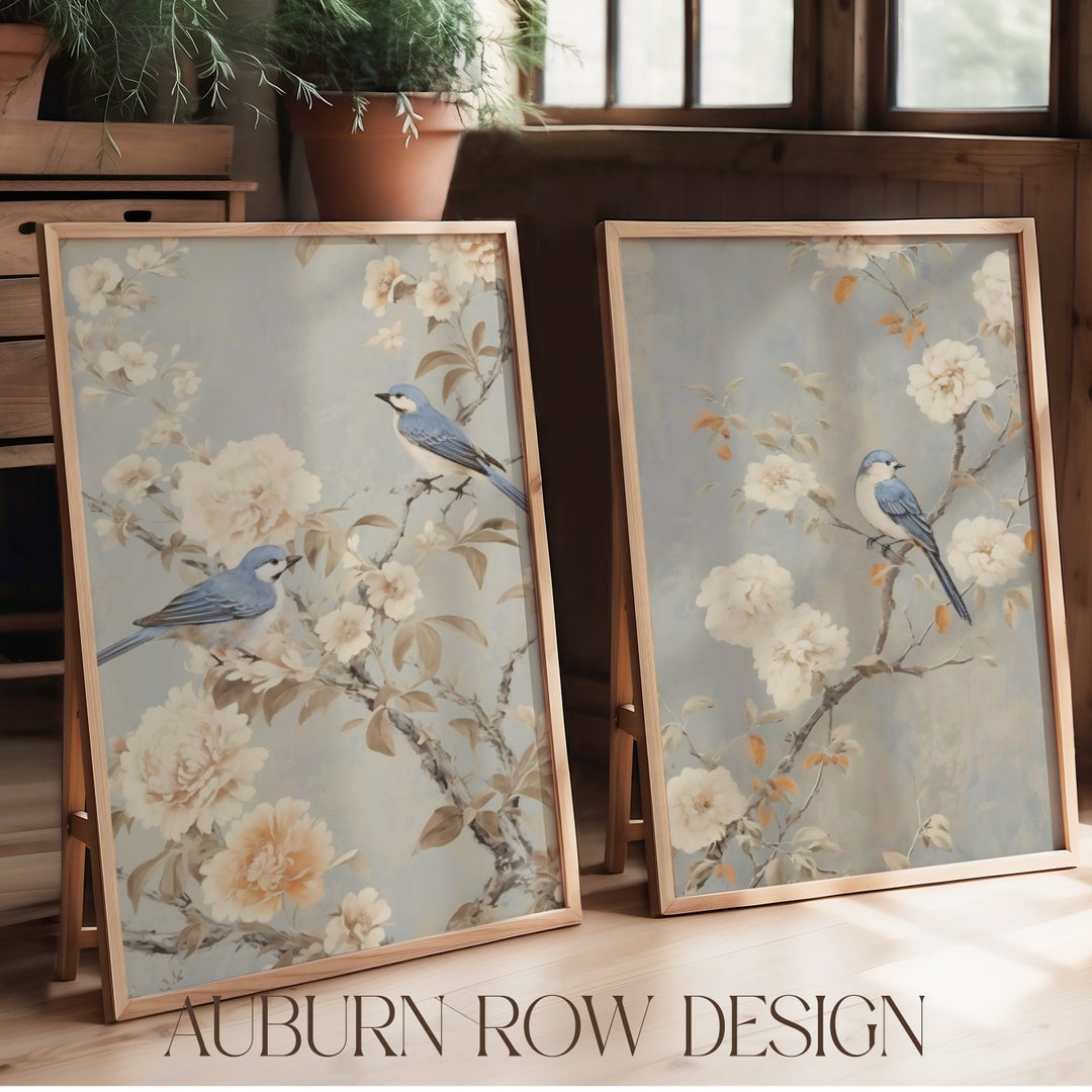 Chinoiserie Printable Wall Art, Chinoiserie Wall Art, Chinoiserie Print, Bird Printable Wall Art, Grandmillenial Art, Grandmillenial Decor - Etsy Australia
