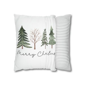 Christmas Pillow Cover, Christmas Pillows, Farmhouse Christmas Pillow Cover, Rustic Christmas Pillows, Christmas Home Decor, Christmas Trees image 8