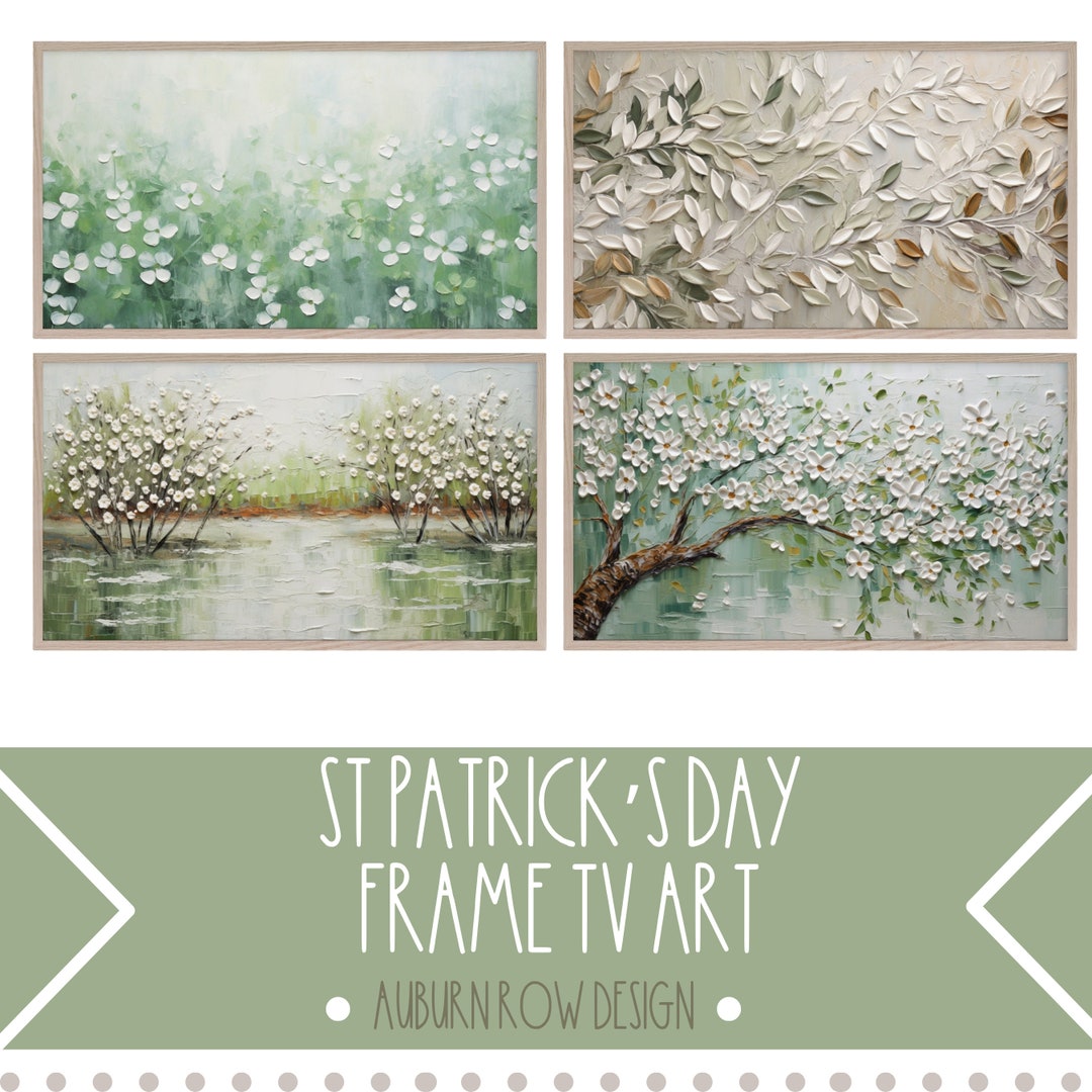 St Patrick S Day Frame Tv Art St Patricks Day Tv Art Clover Frame Tv