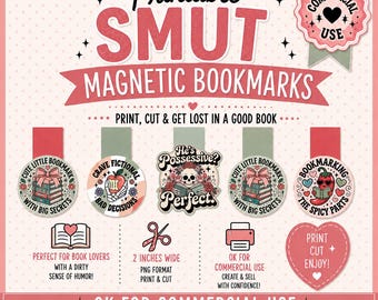 Smut Magnetic Bookmarks PNG, Printable Smut Magnetic Bookmarks, Dark Romance Magnetic Bookmarks PNG, Dark Romance Magnetic Bookmarks Print