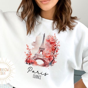 Paris Sweatshirt, Paris Crewneck, Paris France Sweatshirt, Eiffel Tower Sweatshirt, Paris Souvenir, Paris Travel Sweatshirt Paris Lover Gift