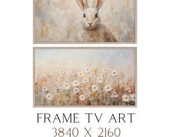 Easter Samsung Frame TV Art, Easter Frame TV Art, Easter TV Screensaver, Spring Frame Tv Art, Spring Floral Tv Art, Easter Bunny Tv Art