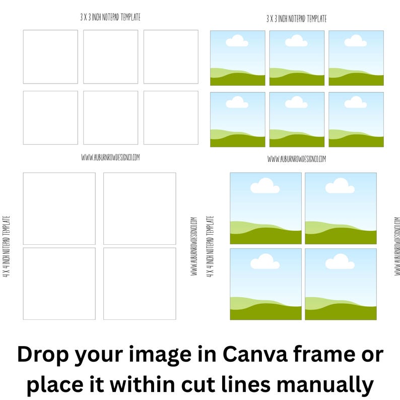 Notepad & Bookmark Canva Cut Line Templates, Notepad Cut Line Template ...